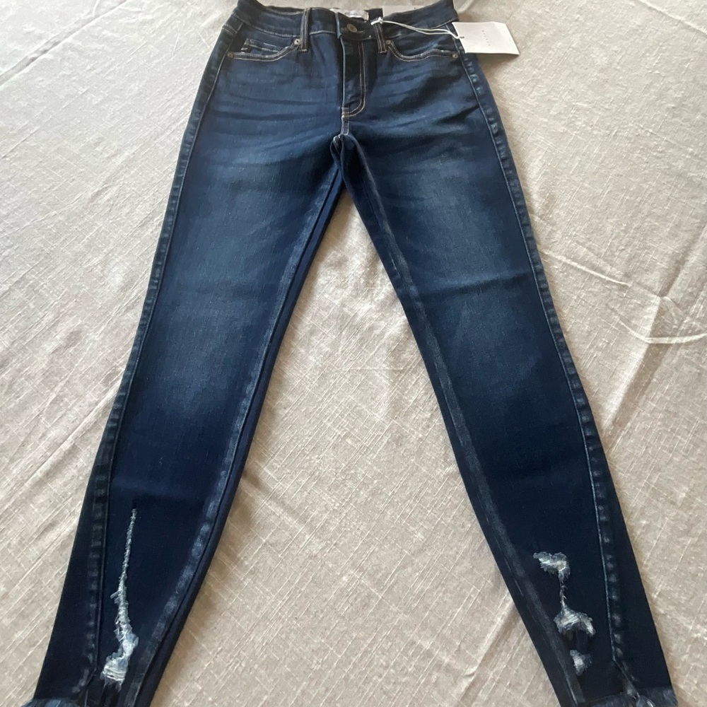 NWT KanCan Dark Blue Ankle Skinny Jean - Picture 2 of 8
